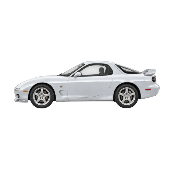 Mazda RX-7 1997 argent, vue côté (vers la gauche)