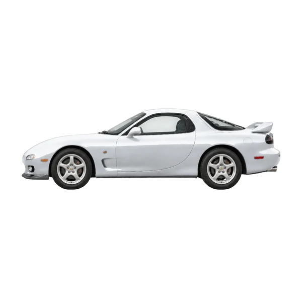 Mazda RX-7 1997 argent, vue profil (tourné vers la droite)
