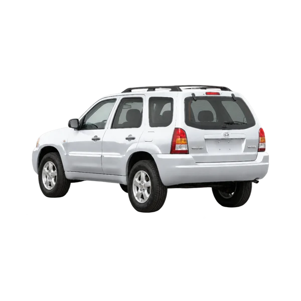 Mazda Tribute 2004 argent, vue trois-quarts arrière (orienté vers la gauche)