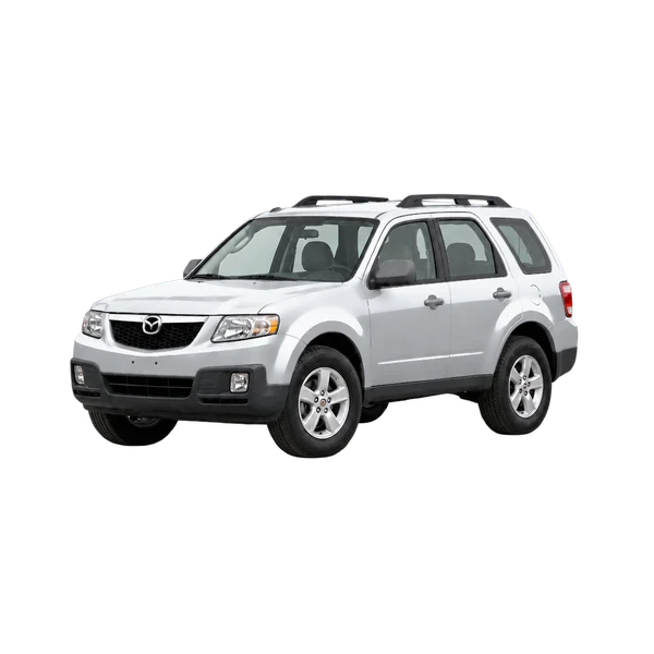 silver 2008 Mazda Tribute front three-quarter (facing left) view