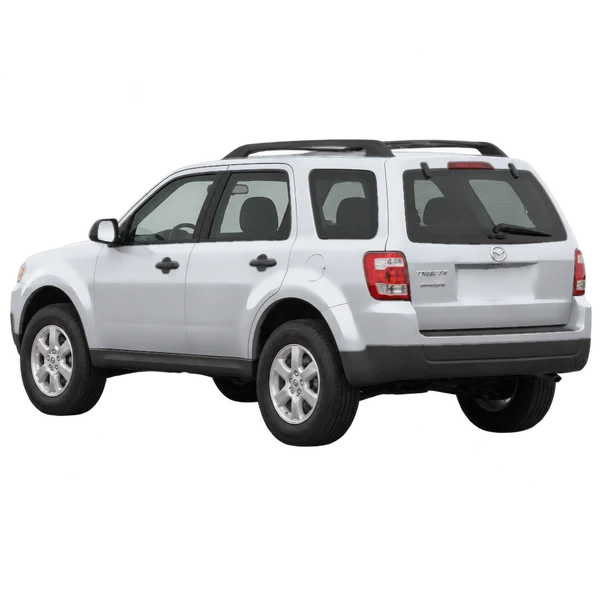 Mazda Tribute 2008 en plateado, vista tres cuartos trasero (mirando a la izquierda)