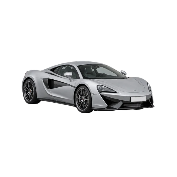 McLaren 540C 2021 باللون فضي، منظر منظر أمامي بزاوية ثلاثة أرباع (متجه لليسار)