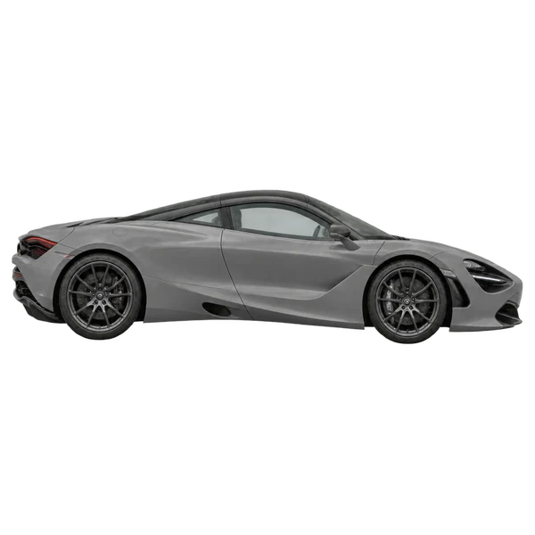 McLaren 720S 2019 preto, vista lateral (voltada para a direita)