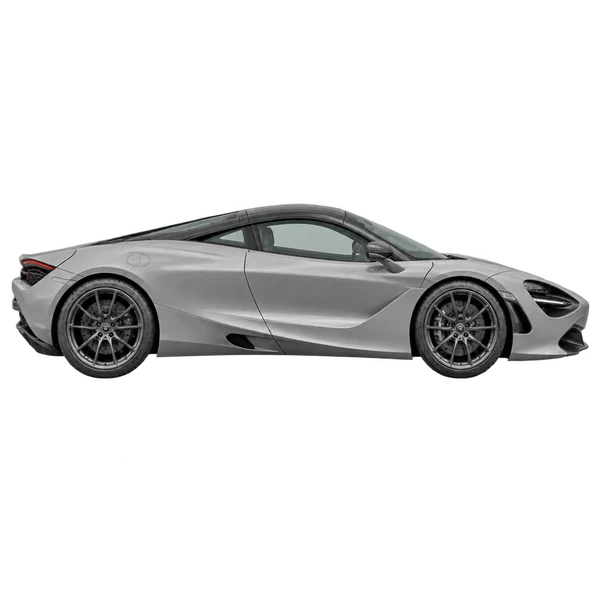 McLaren 720S 2019 prata, vista lateral (voltada para a direita)