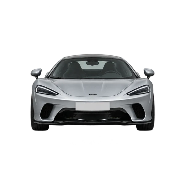 McLaren GTS 2024 prata, vista frente