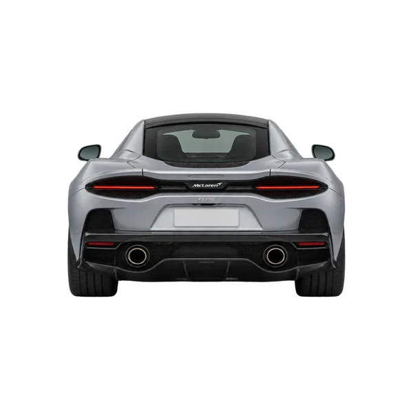 McLaren GTS 2024 prata, vista traseira