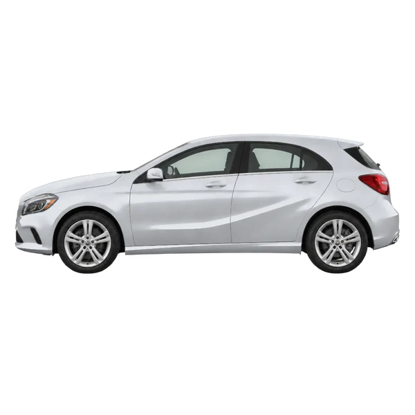 2016 Mercedes-Benz A-Class in Silber, Ansicht: Seite (nach links gerichtet)
