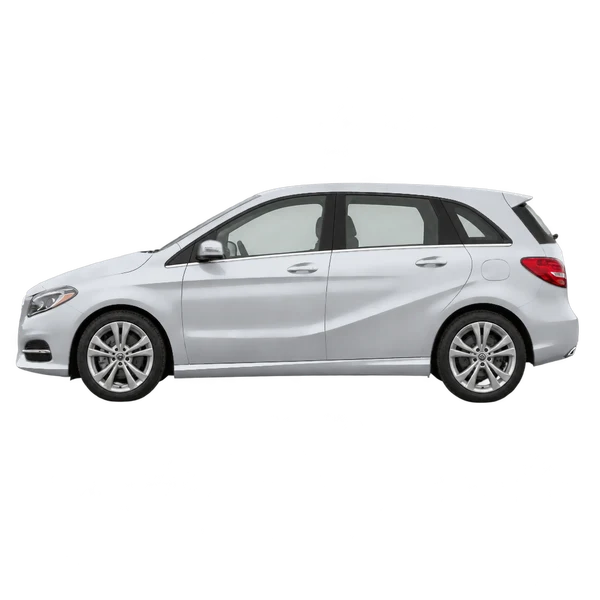 2015 Mercedes-Benz B in Silber, Ansicht: Seite (nach links gerichtet)