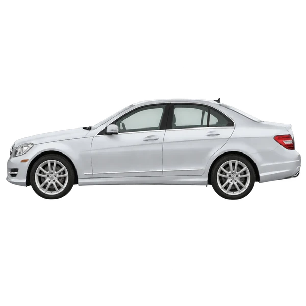 2012 Mercedes-Benz C-Class in Silber, Ansicht: Seite (nach links gerichtet)
