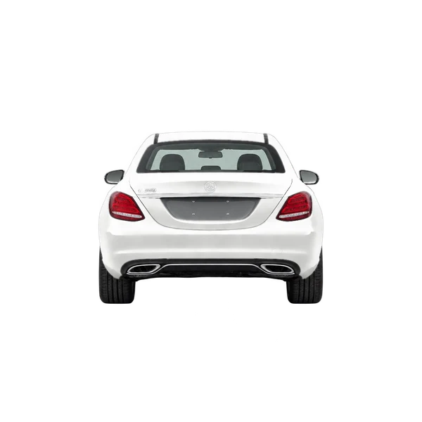 white 2017 Mercedes-Benz C-Klasse rear view