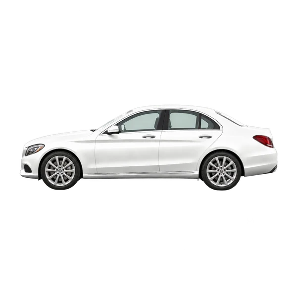white 2017 Mercedes-Benz C-Klasse side (facing left) view