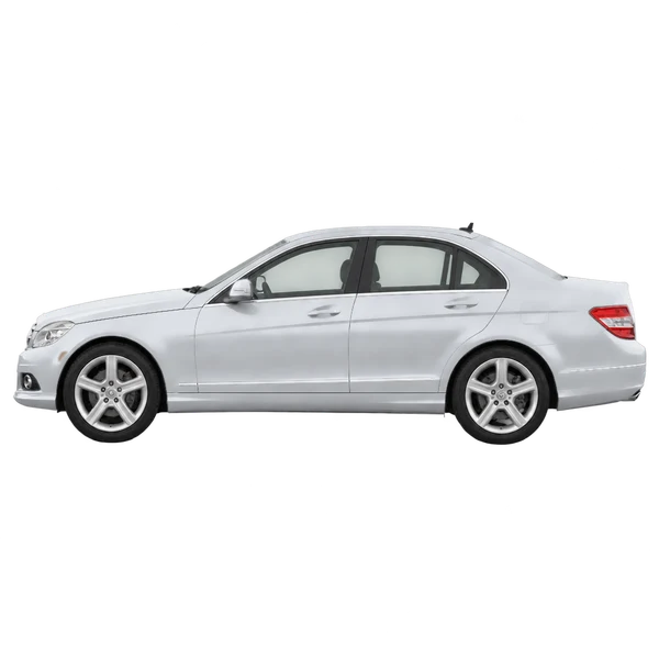 2008 Mercedes-Benz C in Silber, Ansicht: Seite (nach links gerichtet)