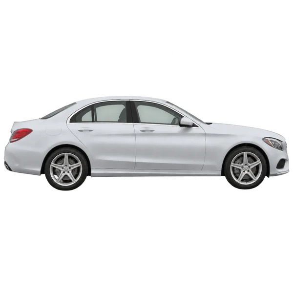 2016 Mercedes-Benz C in Silber, Ansicht: Seite (nach rechts gewandt)