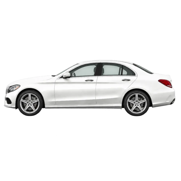 2016 Mercedes-Benz C in weiß, Ansicht: Seite (nach links gerichtet)