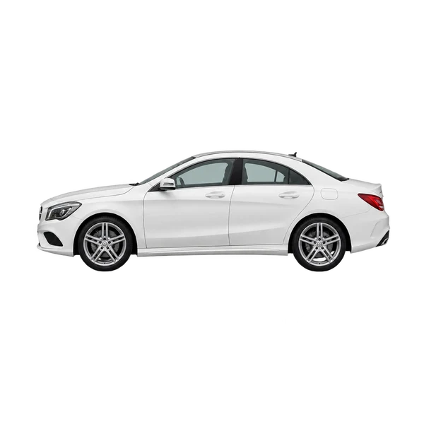 white 2019 Mercedes-Benz CLA-Klasse side (facing left) view