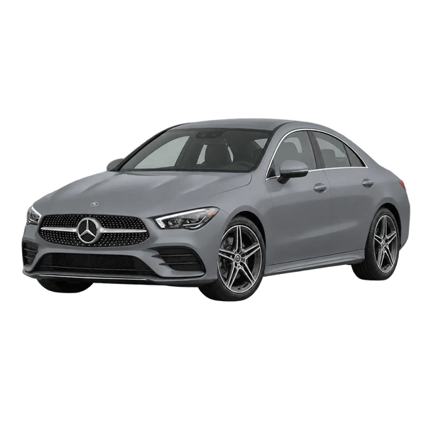 gray 2020 Mercedes-Benz CLA-Klasse front three-quarter (facing left) view