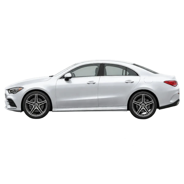 silver 2020 Mercedes-Benz CLA-Klasse side (facing left) view