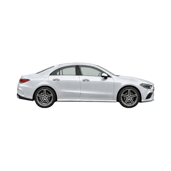 silver 2020 Mercedes-Benz CLA-Klasse side (facing right) view