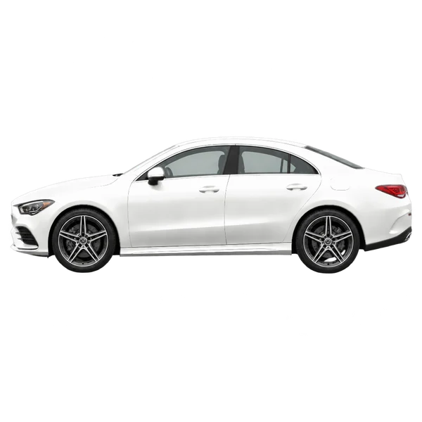 white 2021 Mercedes-Benz CLA-Klasse side (facing left) view