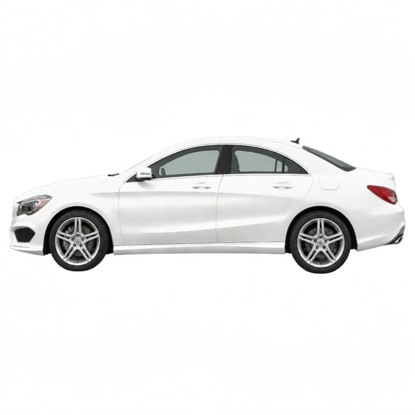 2016 Mercedes-Benz CLA in weiß, Ansicht: Seite (nach links gerichtet)