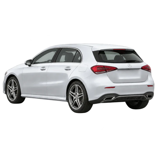 silver 2018 Mercedes-Benz Classe A rear three-quarter (facing left) view