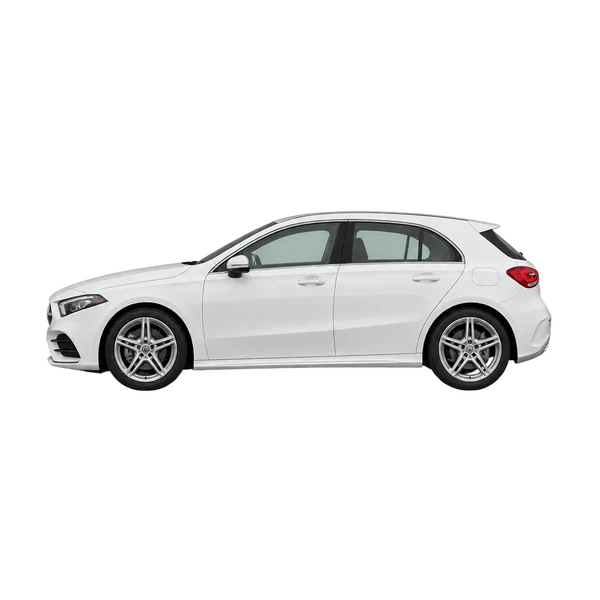 white 2018 Mercedes-Benz Classe A side (facing left) view
