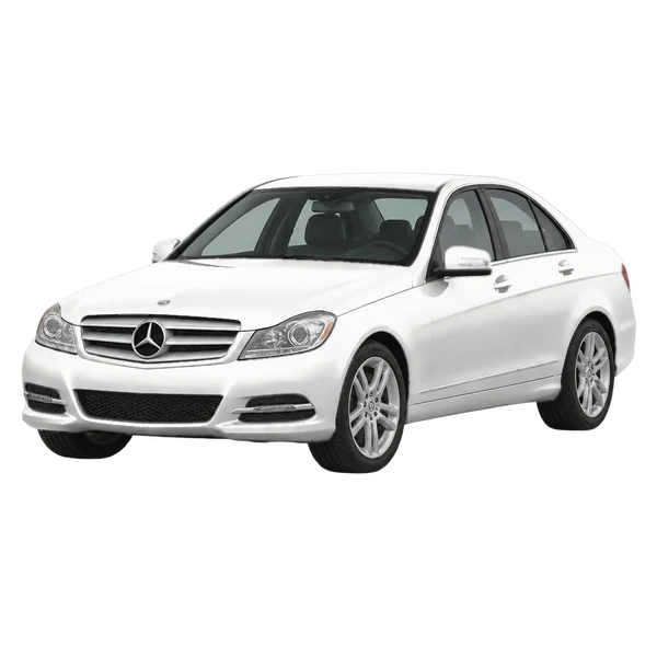 white 2013 Mercedes-Benz Classe C front three-quarter (facing left) view