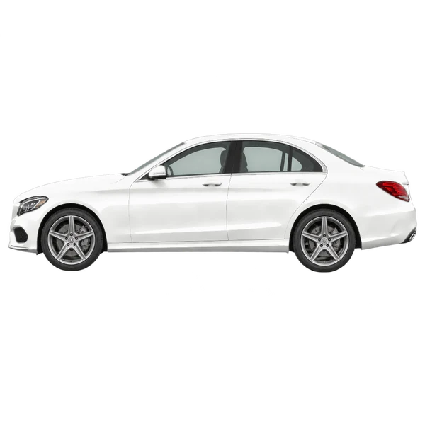 white 2019 Mercedes-Benz Classe C side (facing left) view