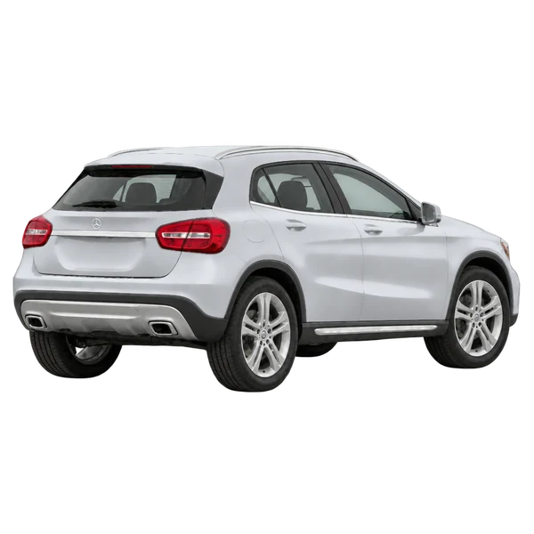 silver 2017 Mercedes-Benz Classe GLA rear three-quarter (facing right) view