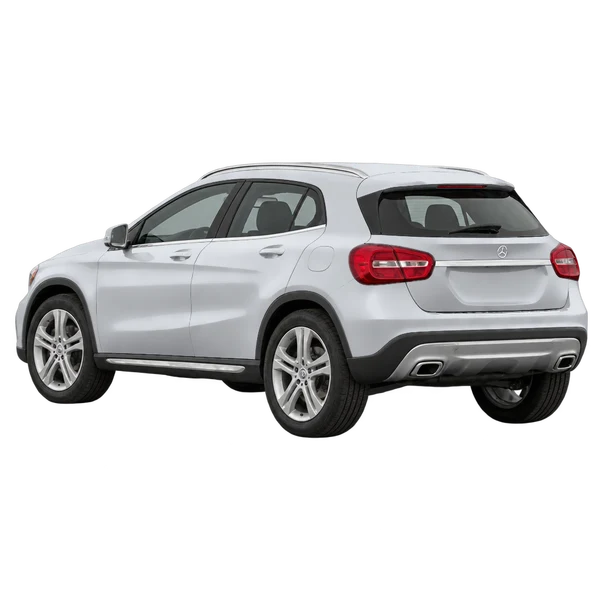 silver 2018 Mercedes-Benz Classe GLA rear three-quarter (facing left) view