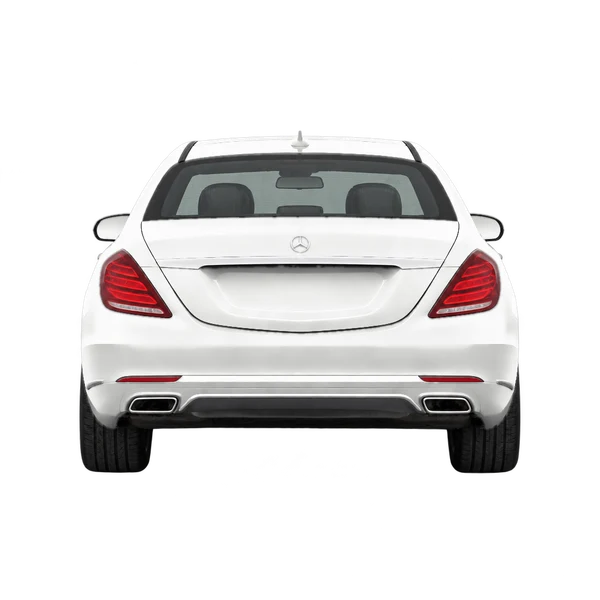white 2017 Mercedes-Benz Classe S rear view