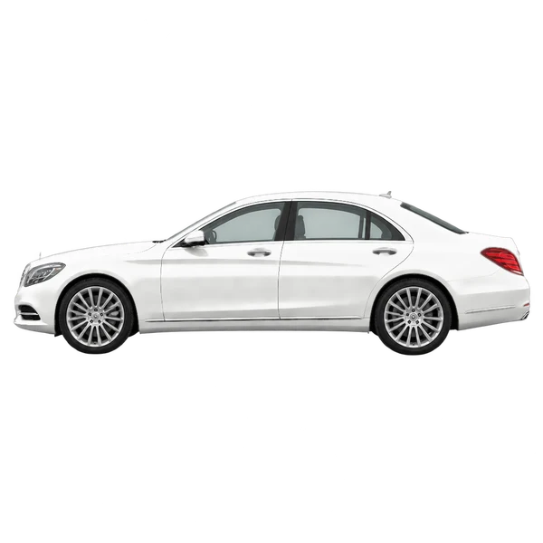 white 2018 Mercedes-Benz Classe S side (facing left) view