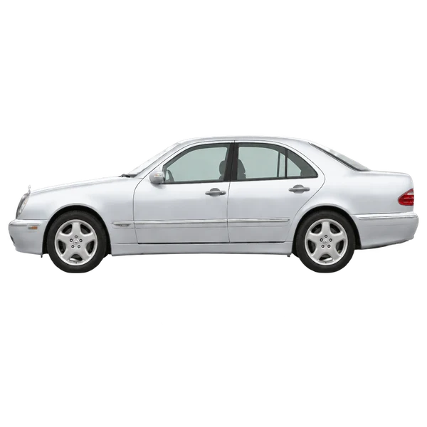2001 Mercedes-Benz E-Class in Silber, Ansicht: Seite (nach links gerichtet)