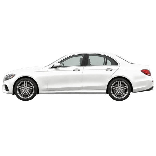 2017 Mercedes-Benz E-Class in weiß, Ansicht: Seite (nach links gerichtet)