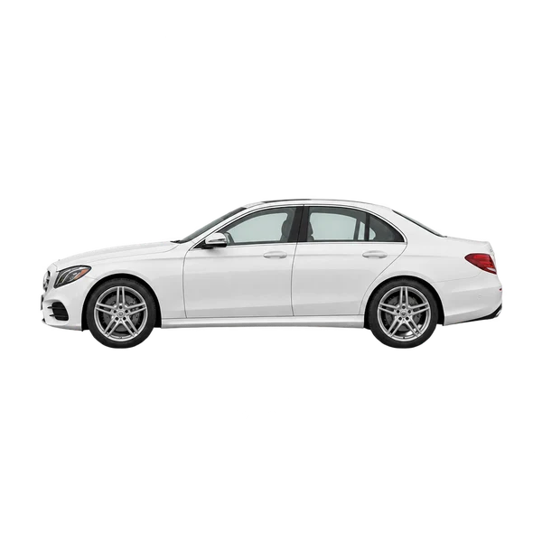 white 2017 Mercedes-Benz E-Klasse side (facing left) view