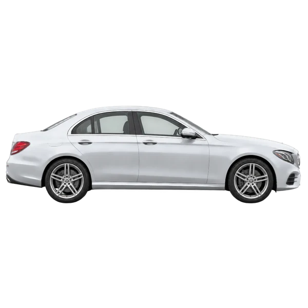 silver 2018 Mercedes-Benz E-Klasse side (facing right) view