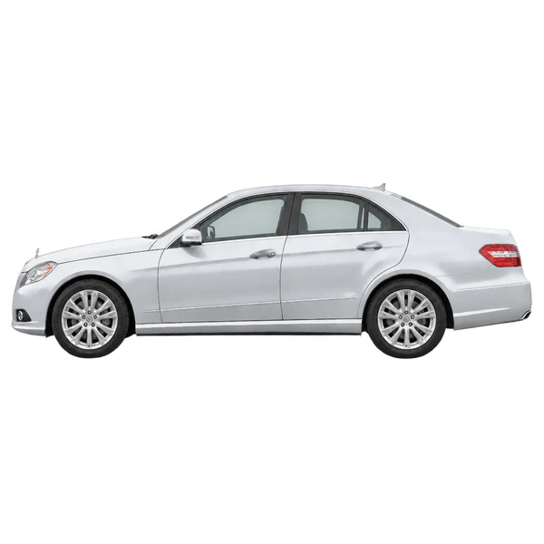 2016 Mercedes-Benz E in Silber, Ansicht: Seite (nach links gerichtet)