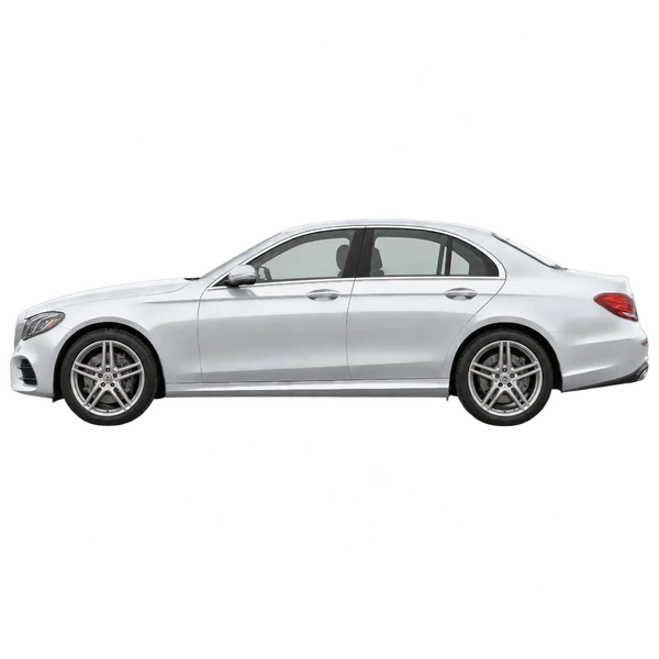 2017 Mercedes-Benz E in Silber, Ansicht: Seite (nach links gerichtet)