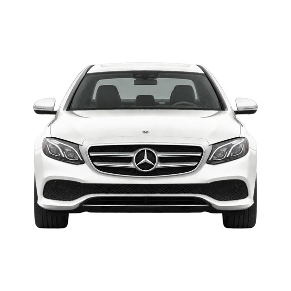 2018 Mercedes-Benz E in weiß, Ansicht: Front