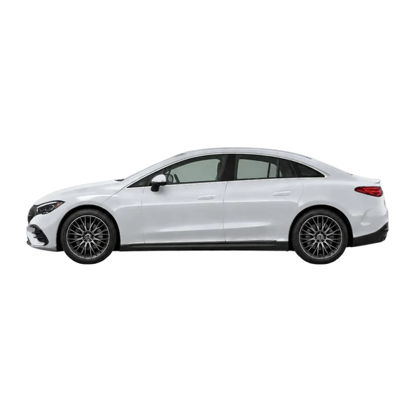 2022 Mercedes-Benz EQE in Silber, Ansicht: Seite (nach links gerichtet)