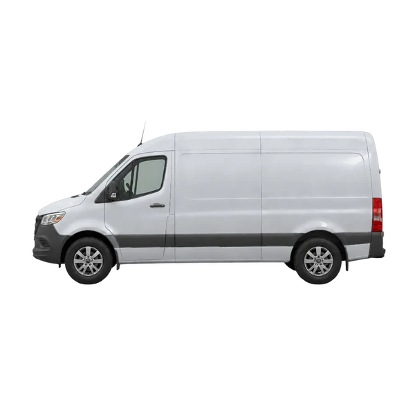Mercedes-Benz eSprinter 2022 argent, vue côté (vers la gauche)