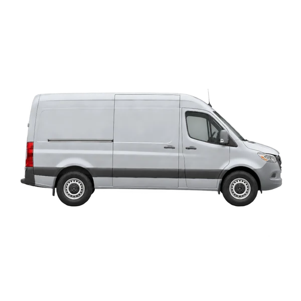 Mercedes-Benz eSprinter 2022 argent, vue profil (tourné vers la droite)