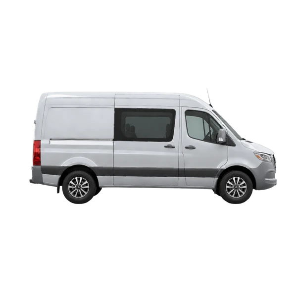 Mercedes-Benz eSprinter 2023 argent, vue profil (tourné vers la droite)