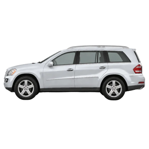 シルバーの2007 Mercedes-Benz GL-Class（側面（左向き）ビュー）