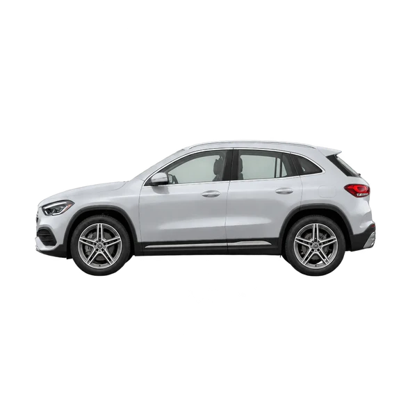 2021 Mercedes-Benz GLA-Class in Silber, Ansicht: Seite (nach links gerichtet)