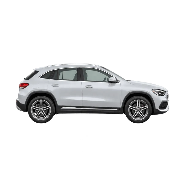 2021 Mercedes-Benz GLA-Class in Silber, Ansicht: Seite (nach rechts gewandt)