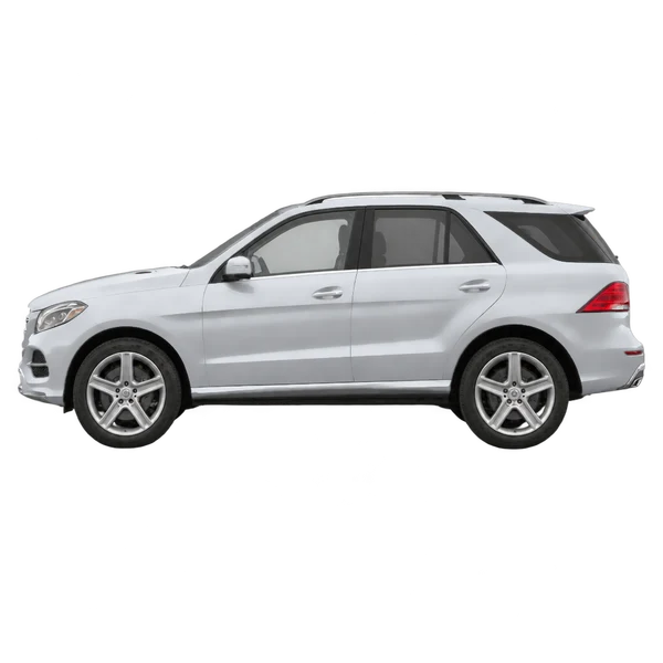 2016 Mercedes-Benz GLE in Silber, Ansicht: Seite (nach links gerichtet)