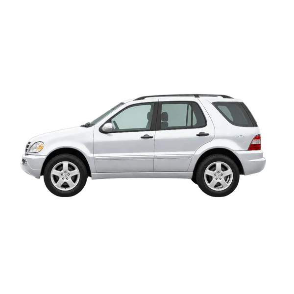 2002 Mercedes-Benz M-Class in Silber, Ansicht: Seite (nach links gerichtet)
