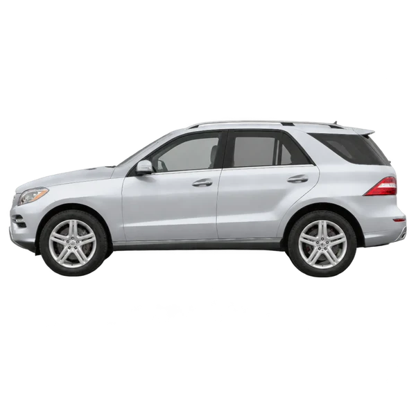 Mercedes-Benz M-Class 2016 en plateado, vista lateral (mirando a la izquierda)
