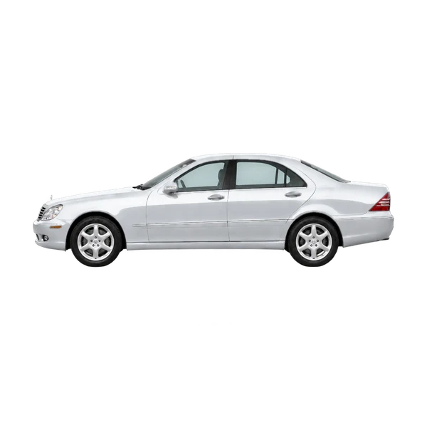 2001 Mercedes-Benz S-Class in Silber, Ansicht: Seite (nach links gerichtet)